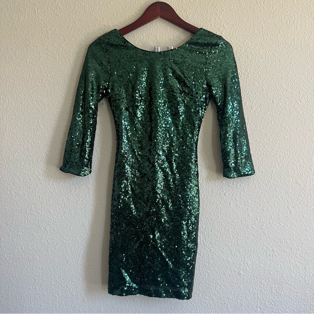 Lulus Green Sequin Dress